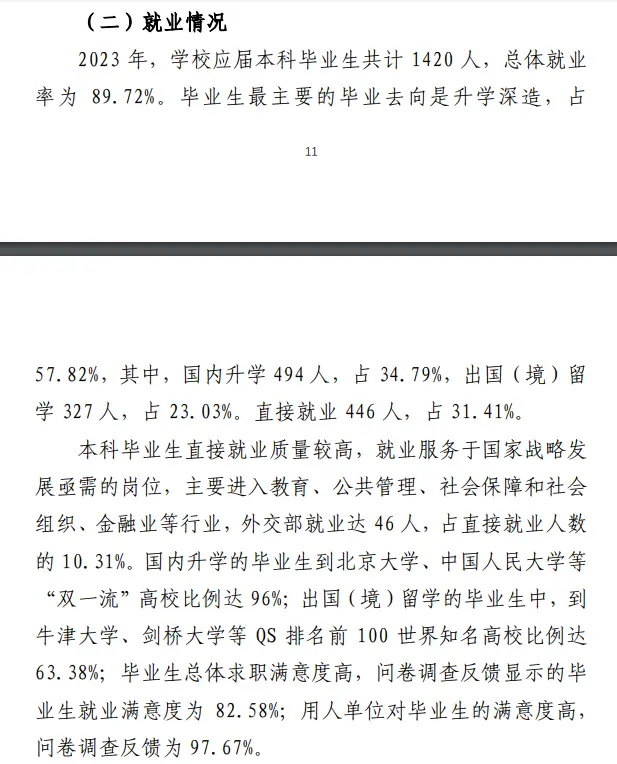 北京外国语大学毕业_北京外国语大学就业率_2023届毕业去向落实率