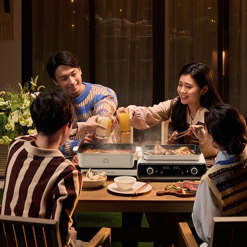 小熊多功能早餐机_折叠收纳多功能锅_小熊电器多功能叠叠锅