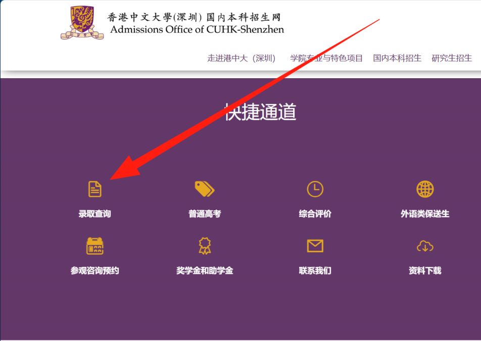  2025年香港中文大学深圳录取结果查询 _香港中文大学深圳录取查询系统 _香港中文大学深圳