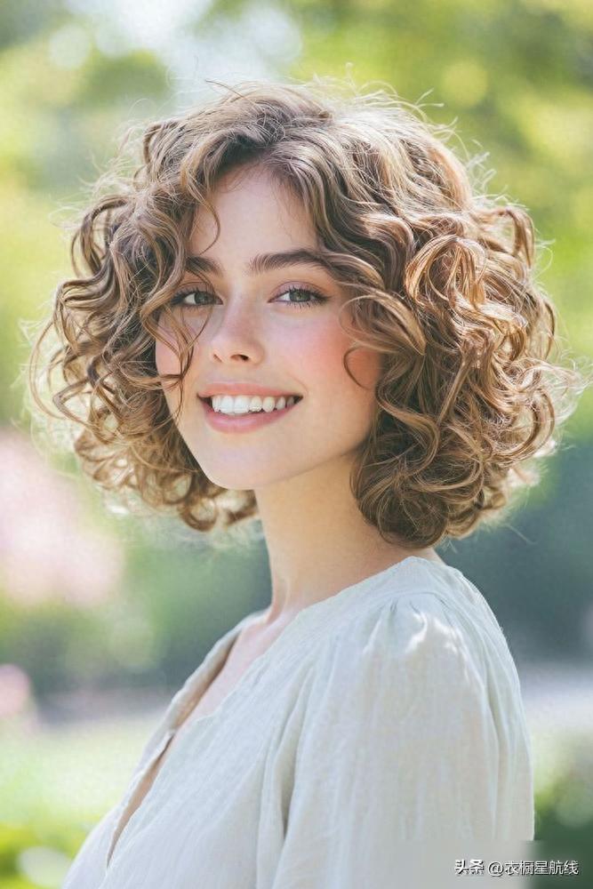 中短卷发脸型修饰_中短卷发风格搭配_小卷发棒怎么用