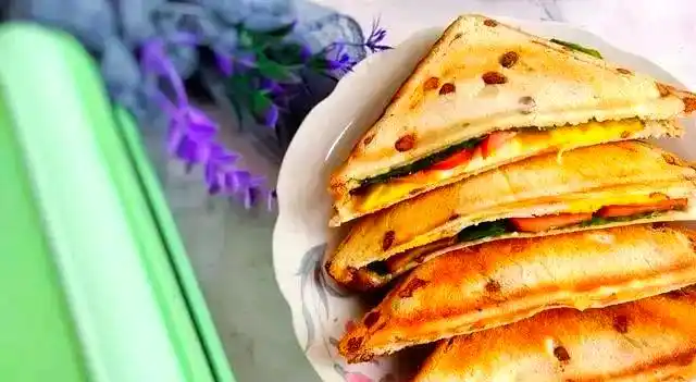 三明治机使用教程_三明治机美味早餐_孩子早餐三明治制作