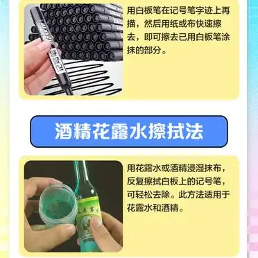 白板记号笔迹清除妙招_白板笔用什么能擦掉_白板笔覆盖擦除法酒精花露水擦拭法