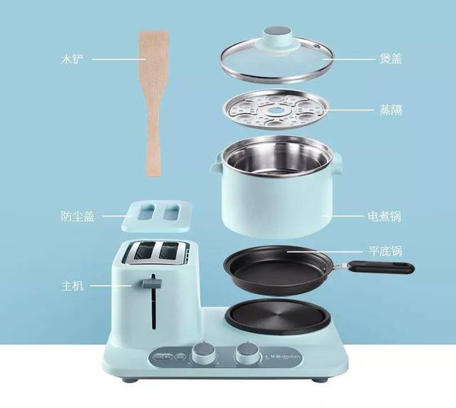 东菱早餐机 烤面包机 三明治蒸煮_早餐机烤哪种面包