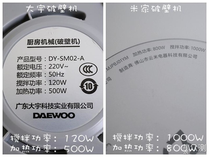 米家破壁机VS大宇轻养对比评测_破壁机怎么样_破壁机选购指南