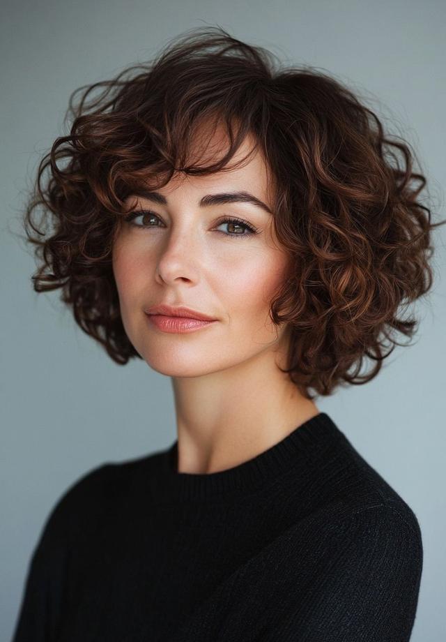 38mm卷发棒效果_短发卷发教程_卷发技巧分享