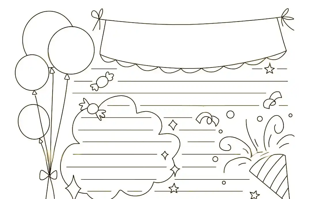 白板笔画的手抄报图片_黑白手抄报模板制作_手抄报绘画装饰技巧