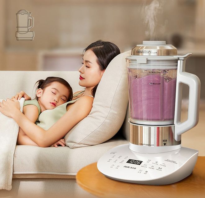  同轴传动电机低噪音破壁机 _破壁机奥克斯_奥克斯PB-9323A破壁机 68dB安静破壁机 