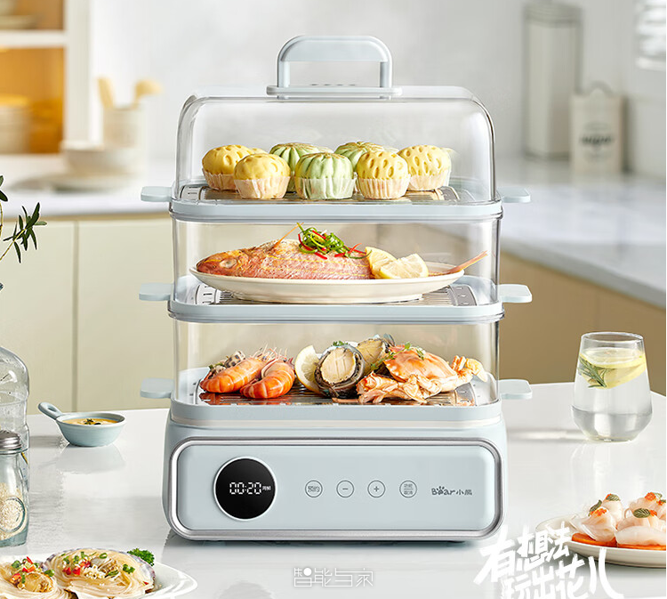 小熊电器逐光套系健康料理_小熊多功能早餐机_小熊电器创意小家电