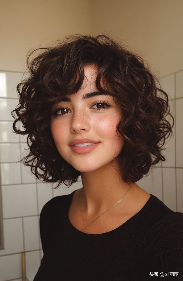 脸型优化短款卷发_短款卷发风格适配_卷发棒怎么卷头发图解
