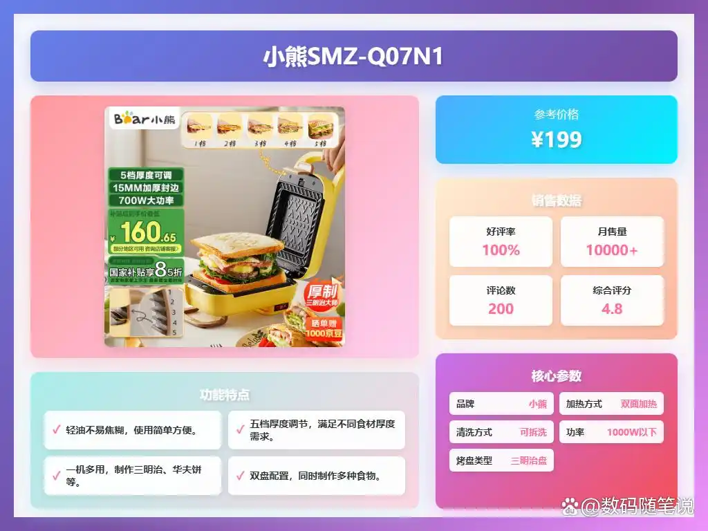 小熊早餐机哪个型号好_小熊电器多功能早餐机_小熊早餐机推荐