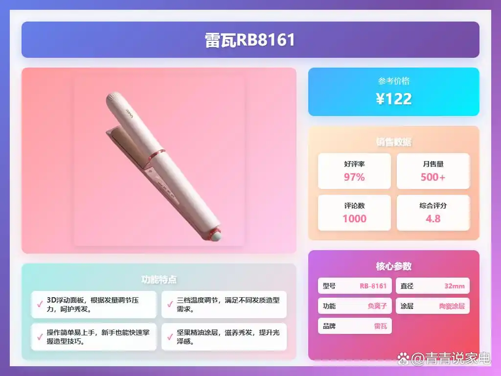 卷发棒夹板选购指南_卷发棒直发夹推荐路口_卷发棒夹板推荐品牌