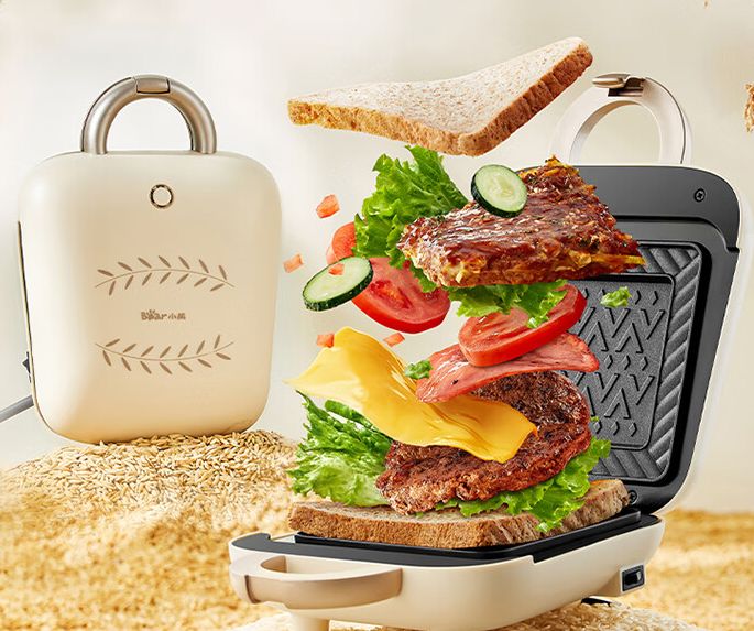 小熊早餐机3分钟双面烤_小熊多功能早餐机_早餐机快速方便美味