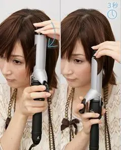 短发卷发技巧_齐肩短发卷发教程_如何使用卷发棒卷发步骤图解