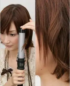 如何使用卷发棒卷发步骤图解_短发卷发技巧_齐肩短发卷发教程