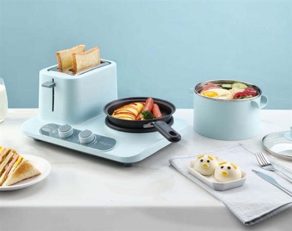 东菱多功能早餐机_多功能早餐机_蒸烤煎煮烙五合一早餐机